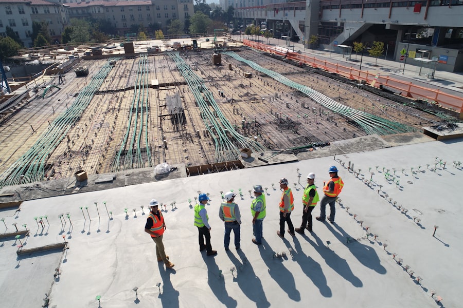 Builders on site